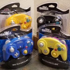 4 Gamecube Controllers - 4 Colors Bundle (NEW) Blue Yellow Orange Black Nintendo